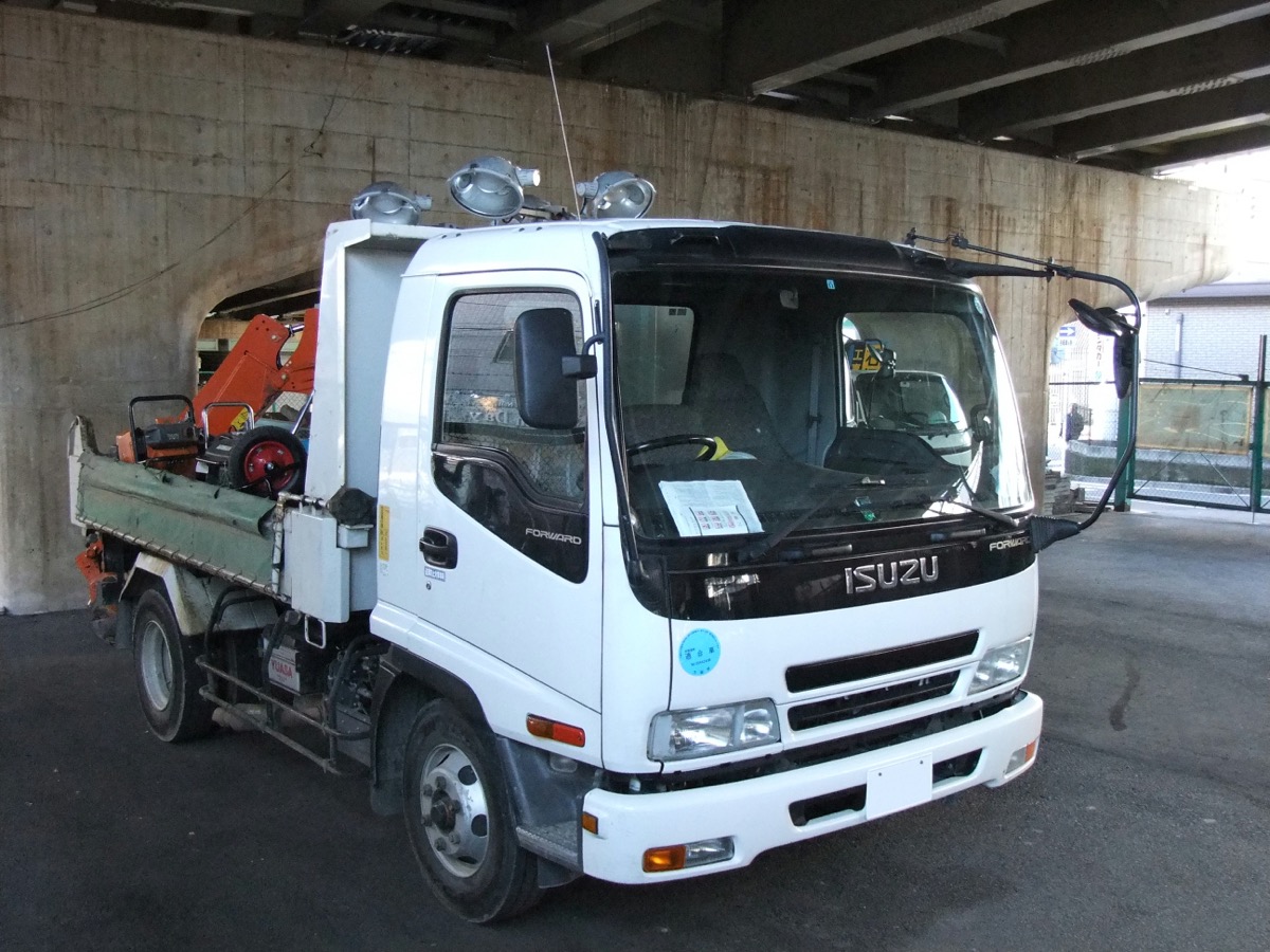 ISUZU FORWARD, Dump Truck, white-color